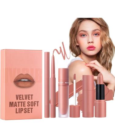 Liquid lipstick set matte lipstick liner lip gloss kit complete lip makeup set 3x easy-to-apply long-lasting lip products - Buy Online on GoSupps.com