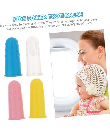 Minkissy 8-Piece Silicone Finger Toothbrush Set for Kids & Pets - Colorful Children's Toothbrush Toys (1 Pack) - Buy Online on GoSupps.com