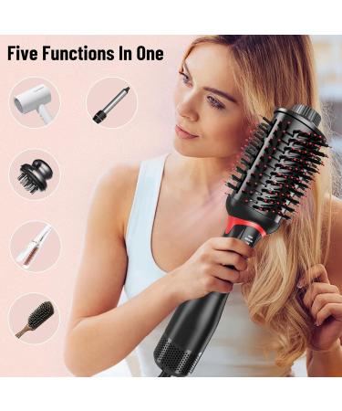 Bizcasa 5-in-1 Hot Air Brush 1200W | Round Hair Dryer & Styling Tool | 4 Temp & 2 Speed Settings | Perfect for All Hair Types | International Shipping Available - Buy Online on GoSupps.com