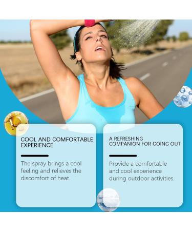 Cooling Mist Spray Refreshing Cooling Spray for Clothes and Skin 50ml Soothing Liquid Mists for Men Women Athletes Teens Yoga Running Beach Outdoor Travel Vacation Use - Buy Online on GoSupps.com