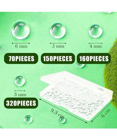 700 Clear Dewdrop Water Droplets Embellishments - Round Resin Beads for DIY Crafts - Scrapbooking Decor with Storage Box - Buy Online on GoSupps.com