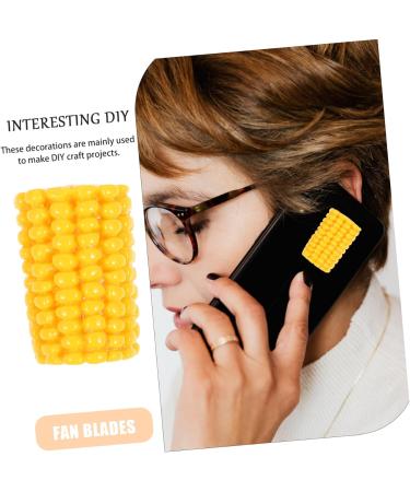 Uonlytech 80 Pcs Simulated Corn on The Cob Phone Case Diy Materials Resin Adornments Sturdy Decorations Exquisite Craftsmanship Decorations Manual Model Accessories Charm Child Toy - Buy Online on GoSupps.com