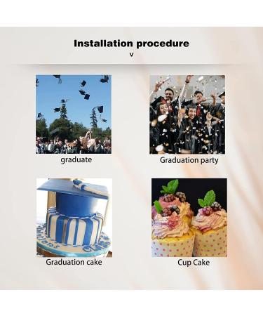 25 Pieces Graduation Decorations Graduation Cake Toppers Graduation Cake Decorations Cake Picks Graduation Cupcake Topper Graduation Cake Decorations - Buy Online on GoSupps.com