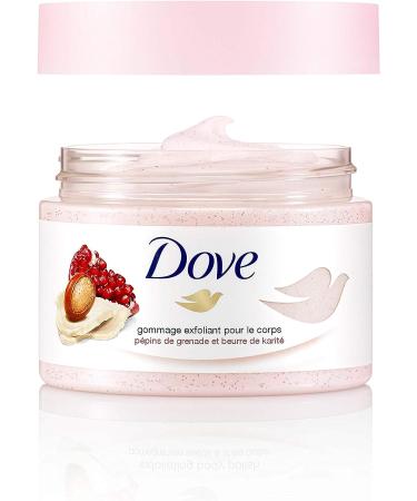 Dove Pomegranate & Shea Butter Body Scrub 10.5 oz - Exfoliating Body Polish for Silky Soft Skin - Buy Online on GoSupps.com