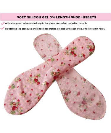 Gel Shoe Insoles for Women - Self-Adhesive High Heel Inserts | Cushioned Non-Slip Sandals Insoles (3 Pairs: Pink Blue Transparent) for Pain Relief - Buy Online on GoSupps.com