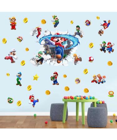 3D Mario Cartoon Wallpaper Wall Decals for Kids Bedroom - Nursery Decor Sticker - Buy Online on GoSupps.com