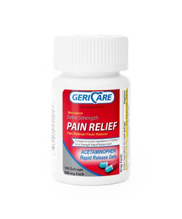 Extra Strength Rapid Release Pain Relief Gelcaps, 100count
