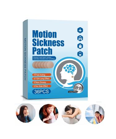 Aricdujg 36PCS Motion Sickness Patches Sea Sickness Bands for The Relief of Nausea and Vertigo in Adults and Kids from Travel of Cars Ships Airplanes & Other Forms of Transport Movement Blue