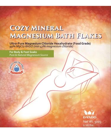 Dando Magnesium Bath Flakes (Magnesium Chloride) 1.10 lbs - Relax and Replenish with Pure Magnesium - Buy Online on GoSupps.com