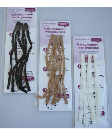 Mask elastic extension back of the head elastic band NEW in set