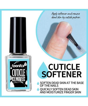 Cuticle Remover Tools Set - Trimmer, Pusher, Softener, Oil, File, Nipper for Nail Care by Teenitor - Buy Online on GoSupps.com