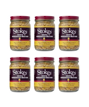Stokes Cider & Horseradish Wholegrain Mustard 185g - Pack of 6