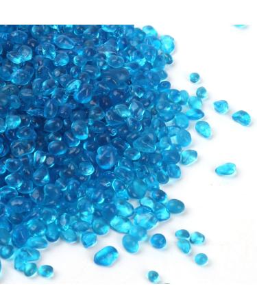 Alan Stone High Luster Reflective Fire Glass Gravel Fire Drops Fire Glass Pebbles Stones Beads for Fire Pit 3-6mm 305g/10.75oz (Aquamarine) 305.0 grams Aquamarine - Buy Online on GoSupps.com