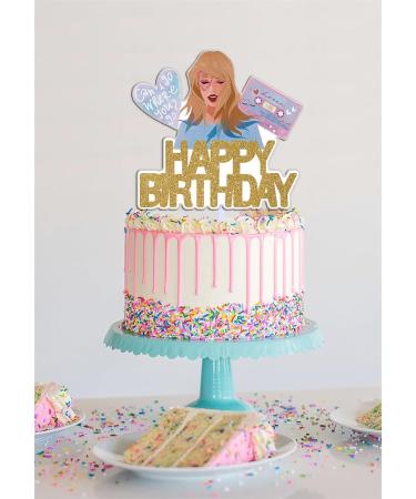 Star Girl Cake Topper Music Birthday Party Cake Decorations Supplies Golden - Buy Online on GoSupps.com