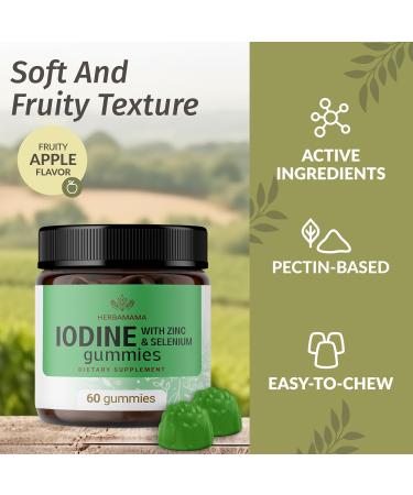 HERBAMAMA Lemon Balm and Iodine Kit - Bundle of Lemon Balm Tincture 4 fl oz & Potassium Iodine Gummies - Vegan Non-GMO Alcohol & Gelatin-Free - 2 Pack - Buy Online on GoSupps.com