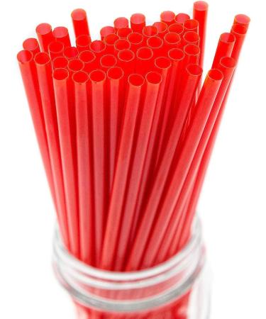 Pack of 500 - Heat Resistant Disposable Drinking Straws 20cm Long Standard Size (Red 500) - Buy Online on GoSupps.com