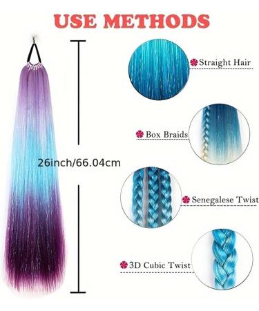 Ponytail Extensions Colorful Straight Ponytail Extension with Elastic Hair Tie Ombre Braiding Hair 26 inch Rainbow Color Braiding Ponytail Extension for Girls Kids Ponytail Hair Extensions (Color : 0 26inches 001 - Buy Online on GoSupps.com