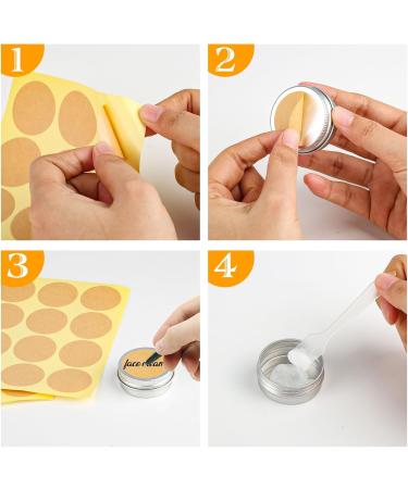 20 Pieces Small Tins with Lids Round Travel Pots Empty Cosmetic Containers Pots with Labels and Mini Spatula Small Tins Jars with Screw Lids for Lip Balm Sample Cream Lotion (15ml) - Buy Online on GoSupps.com