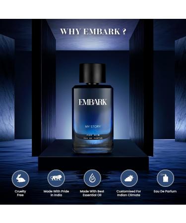 EMBARK My Story For Him Liquid Perfume For Men - 100Ml | Premium Eau De Parfum | Aquatic And Citrus Fragrance - Buy Online on GoSupps.com