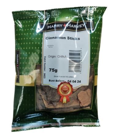 75g Cinnamon Sticks Cassia Bark ideal for curries deserts roll rice - Indian whole spice