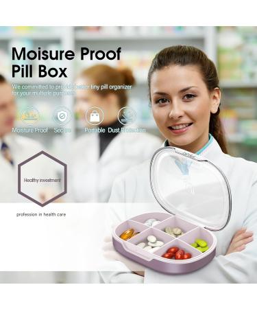 Buy Pill Organizer 2 Pack - Small Pill Box for Purse & Pocket | Daily Medicine & Vitamin Storage | Six-Compartment Supplement Case (Russet) - International Shipping Available - Buy Online on GoSupps.com