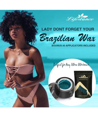 2.5lb Hard Wax Beads Kit - Brazilian Bikini & Body Waxing - 30 Applicators - Lifestance Blue Wax for Men & Women - Buy Online on GoSupps.com
