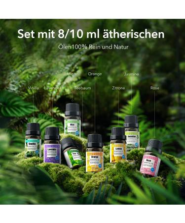 500ml Aroma Diffuser Gift Set with 8 Essential Oils | Remote Control 15 Color LED & 4 Timer Settings - Perfect for Home & Relaxation - Buy Online on GoSupps.com
