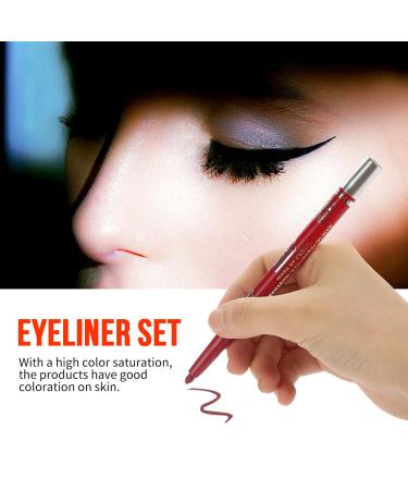 Eyeliner Set - 12 Waterproof Colors | Long Lasting Eyeshadow & Lipliner Pencils | International Shipping - Buy Online on GoSupps.com