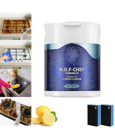 Mof Chef Cleaner Powder, Mof Chef Protective Kitchen Cleaner Powder, Super Strong Foaming Heavy Oil Stain Remover, Heavy Oil Stain Powder Cleaner, Mof Chef Powder Cleaner (1)