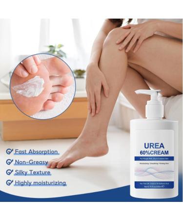 60% Urea Cream - Cracked Heel Repair Cream For Feet and Hand - Foot Cream for Cracked Heels and Dry Skin - Urea Cream 60 Percent for Feet - Maximum Strength for Hand Foot and Body Care - Buy Online on GoSupps.com