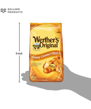Werther's Original Creamy Caramel Filled Pack of 2 - Bulk Bags of Hard Candy Individually Wrapped (27 oz) Each - Werthers Caramel Filled Candy - Bundle with Ballard Products Pocket Bag - Buy Online on GoSupps.com