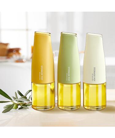 TYPZSS 17oz Auto Flip Kitchen Oil Bottles For Olive Oil And Vinegar By Glass And Silicone High Appearance Level Single-Handed Grab Oil Bottle Gift (White) - Buy Online on GoSupps.com