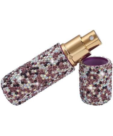 XhuangTech Portable Mini Refillable Perfume Scent Atomizer-Shiny Diamonds Empty Spray Bottle for Traveling and Outgoing of 10ml (Purple) - Buy Online on GoSupps.com