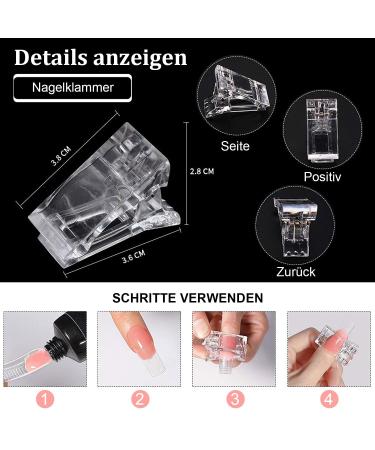 100-Piece Dual Nail Forms Set | Nail Extension Gel Forms & Double-Ended Brush for UV Acrylic Nail Tools - Buy Online on GoSupps.com