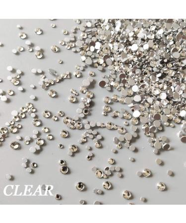 Clear Rhinestone Set - 1728 Round & Multi-Shape Flatback Clear Crystal Stones for Nails, Clothes, Face, Jewelry - 120+ pcs - Buy Online on GoSupps.com
