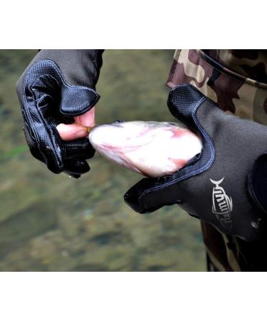 Palmyth Neoprene Fishing Gloves for Men and Women 2 Cut Fingers Flexible Great for Photography Fly Fishing Ice Fishing Running Touchscreen Texting Hiking Jogging Cycling Walking Dark Grey Large - Buy Online on GoSupps.com