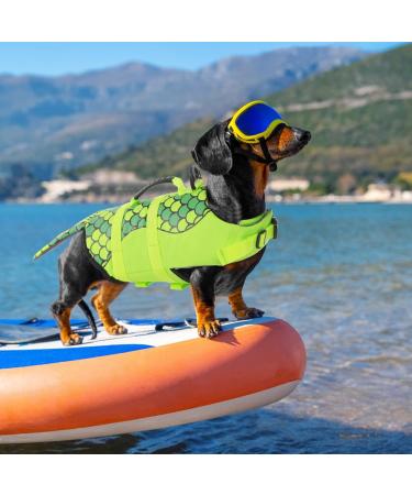 Buy Cit toile Shark Dog Life Jacket - Stylish & Safe Vest for Small Medium & Large Dogs | Mermaid Tail Design in Green - Buy Online on GoSupps.com