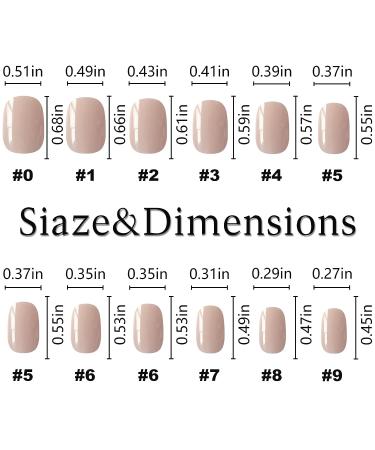 Bellelfin 5 Set Nude French Design Press on Nails - 120pcs Medium Square Short Round Fake Nails for Women and Girls - Buy Online on GoSupps.com