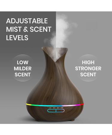 Everlasting Comfort Essential Oil Diffuser (400ml) - Aromatherapy Diffuser for Large Rooms 7 LED Colors Quiet & Auto Shut-Off - Perfect Home Scent Solution - Buy Online on GoSupps.com