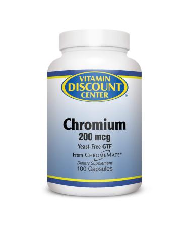 Vitamin Discount Center Chromium 200 mcg 100 Capsules