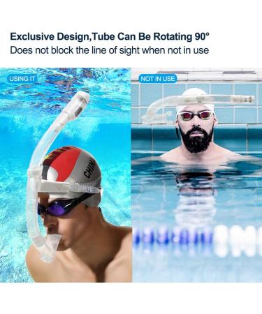 Uniswim Rotate Swim Snorkel - Training & Lap Swimming Front Snorkel for Diving & Snorkeling in Pool & Open Water - Buy Online on GoSupps.com