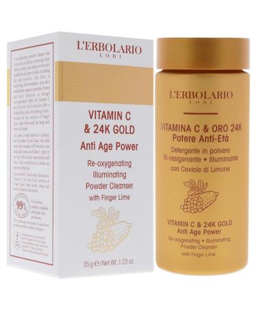 L'Erbolario Vitamin C & 24K Gold Anti-Age Cleanser - Daily Face Wash for Oily & Dry Skin - Restores Glow Removes Makeup & Impurities - 1.23 oz - Buy Online on GoSupps.com