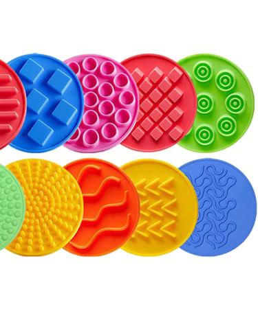 Generic 10pcs Sensory Discs Mat Sensory Circles Learning Activities Sensory Pads Silicone Sensory Mats for - Buy Online on GoSupps.com