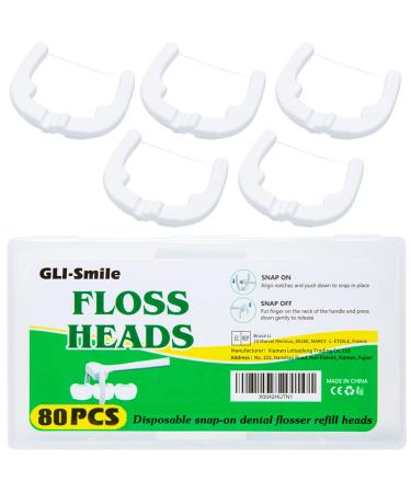Ultraclean Access Flosser Refill Heads Effective Plaque Removal for Proper Oral Care & Hygiene Durable Flosser Refill Heads PFAS Free 80ct 80 Count