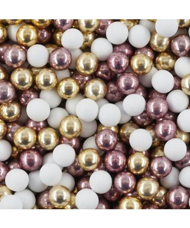 EinsSein 1kg wedding dragees chocolate balls Mix 1 cm small white-gold-pink | Baptism dragees girl boy communion with almonds | celebrate and receive party party color cheap with bomb tag see - Buy Online on GoSupps.com