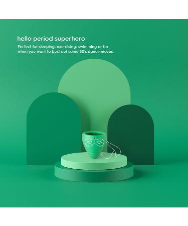 Hello Cup Low Cervix Menstrual Cup - SM Green | BPA Free TPE | Reusable & Hypoallergenic | Smooth & Comfortable | 1 Count - Buy Online on GoSupps.com