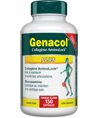 Genacol Glucosamine & Collagen Joint Supplement | Helps Relieve Joint Pain Protects and Maintains Healthy Cartilage |Contains AminoLock Patented Collagen Peptides | GENACOL PLUS 150 Capsules 150 count (Pack of 1) - Buy Online on GoSupps.com