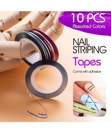 12 Boxes Nail Art Rhinestones & Decoration Kit with Brushes, Dotting Pen, Gems, Studs, Foil Flakes, Tapes, Tweezers - Buy Online on GoSupps.com