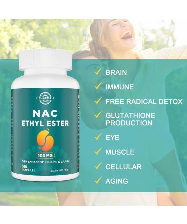 Lipmaxmall N-Acetyl Cysteine Ethyl Ester Nacet 60 Capsules - Pack of 5 | Powerful Antioxidant Supplement - Buy Online on GoSupps.com