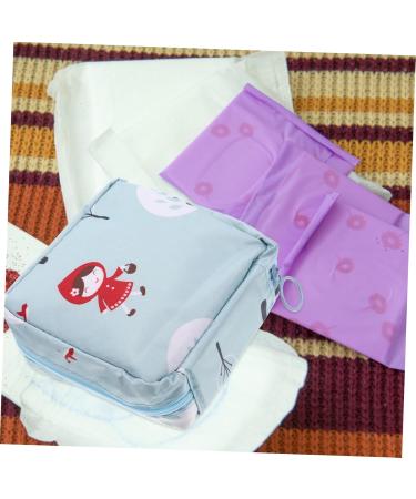 Lurrose Women's Mini Towel Storage Bag - Heart Design Menstrual Holder - Sky Blue 13x13x5cm - Ideal for Bandages & Daily Use - International Shipping Available - Buy Online on GoSupps.com